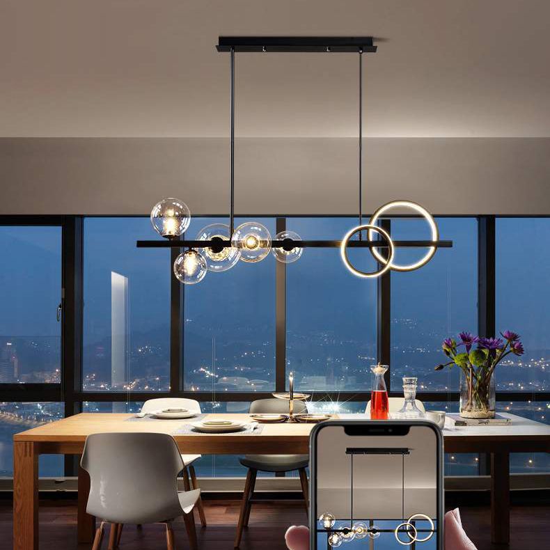 Contemporary Kitchen Pendant Lights with Glass Shade for Sitting Room Dining Room