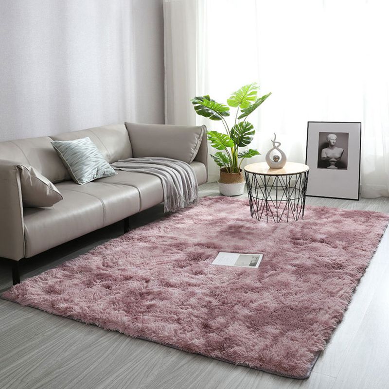 Minimalist Polyster Area Carpet Ombre Print Bedroom Rug Rectangle Shag Carpet