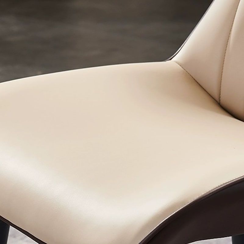 Contemporary Dining Chair Kitchen Arm Side Chair with Metal Legs