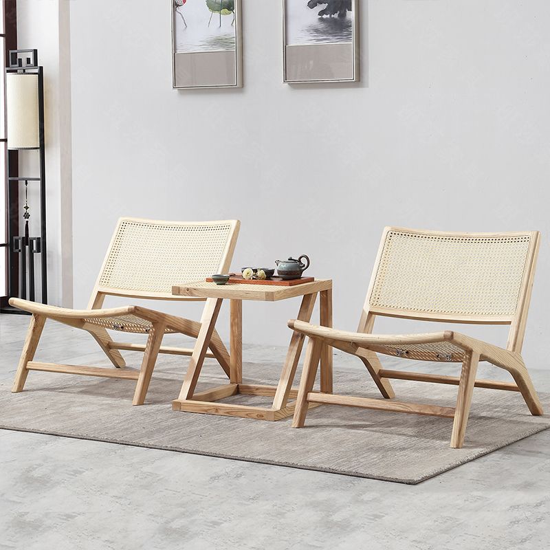 Reclining Lounge Chair Solid Wood Frame Chair for Living Room