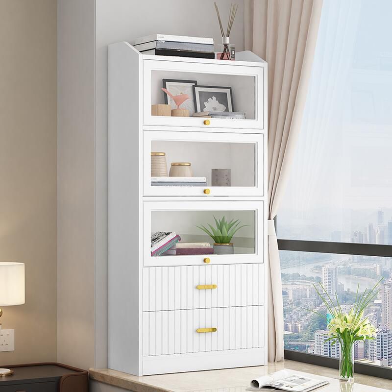 Contemporary Wood Bookshelf Standard Book Shelf for Home Office 11.8" Wide