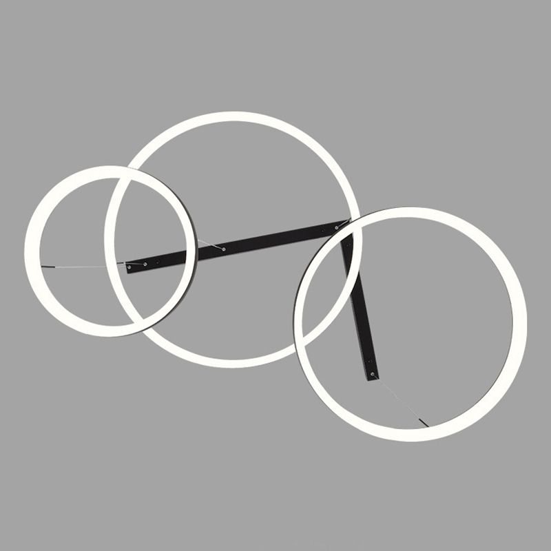 Circular Hanging Pendant Lights Modern Style Metal Chandelier Light Fixture