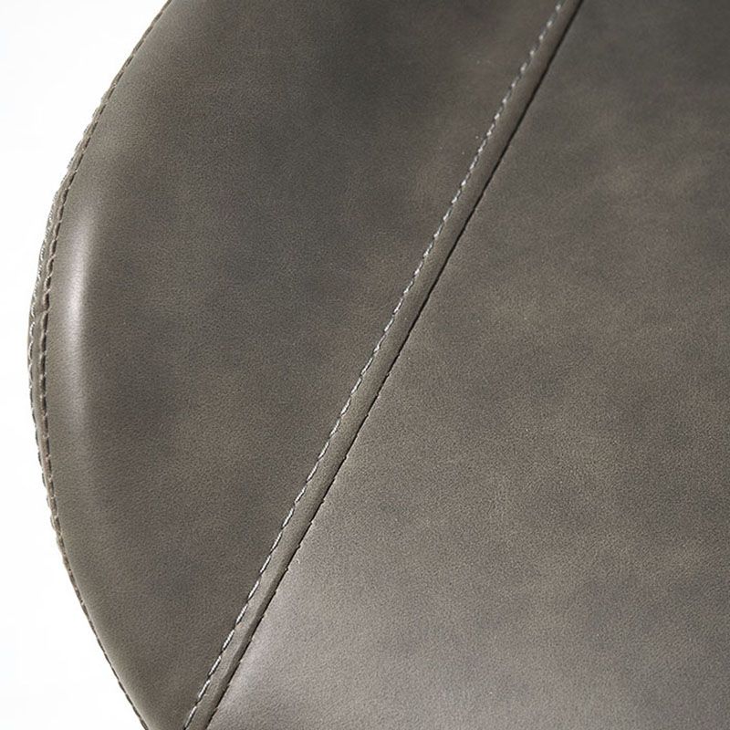 Industrial Faux Leather Dining Chairs Solid Back Chair for Kitchen