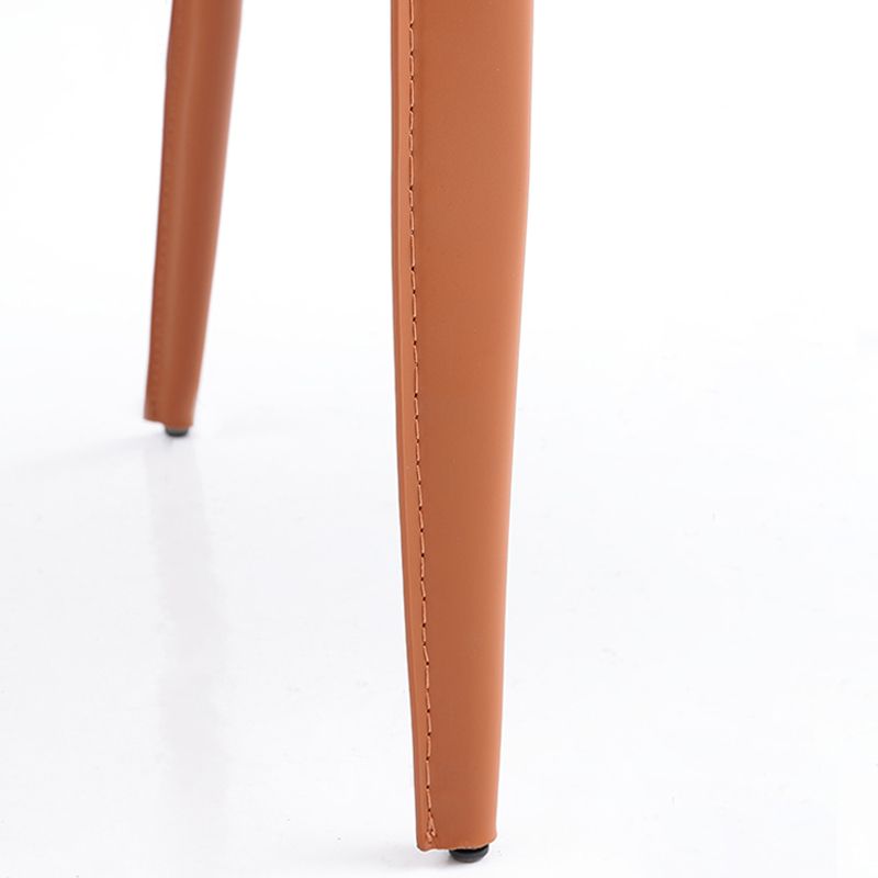 Faux Leather Dining Chairs Modern Dining Arm Chair for Kitchen