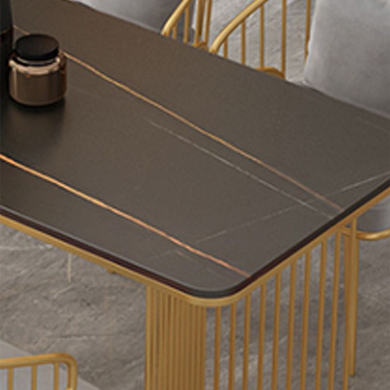 Rectangle Dining Table Traditional Luxury Double Pedestal Dining Table for Dining Room