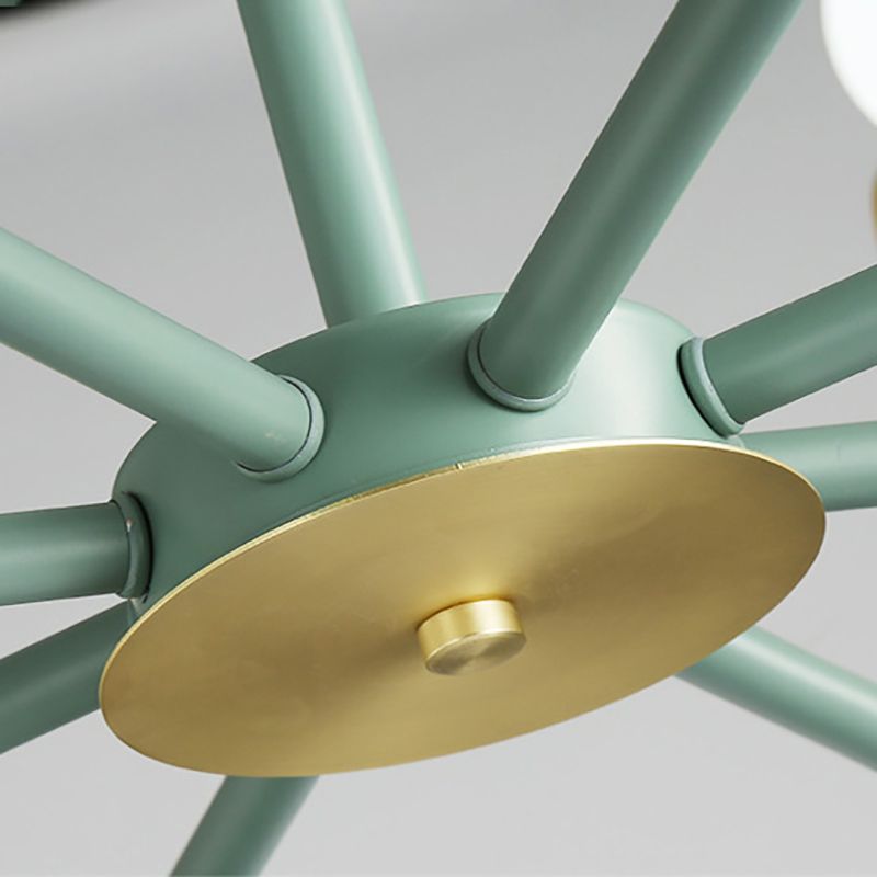 Multi Lights Minimalistisch macaron hangende plafondlicht metaalhangende kroonluchter voor zitkamer