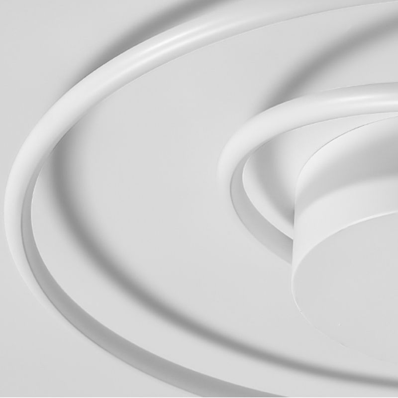 Line Shape LED Ceiling Lamp Modern Aluminium 1 Light Flush Mount for Study Bedroom