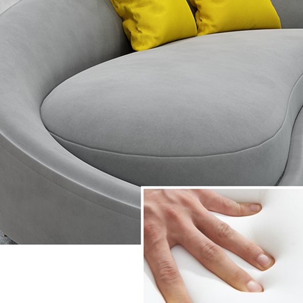 Ultra-Modern Curved Sofa with Tight Back and Tuxedo Arm for Apartment