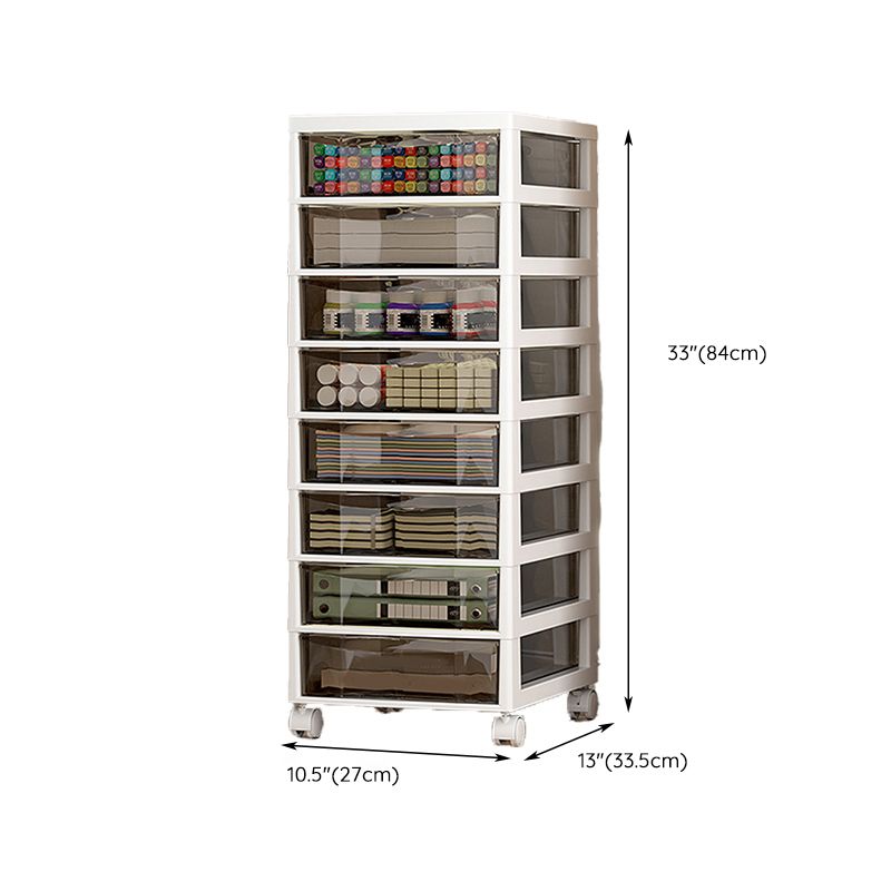 Contemporary Storage File Cabinet Transparent Vertical Filing Cabinet for Office