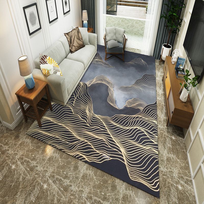 Minimalistische kamer Tapijt Multi -gekleurde oosterse afdrukruimte Tapijt Polyster Easy verzorgt Machine Wasbaar binnen Tapijt