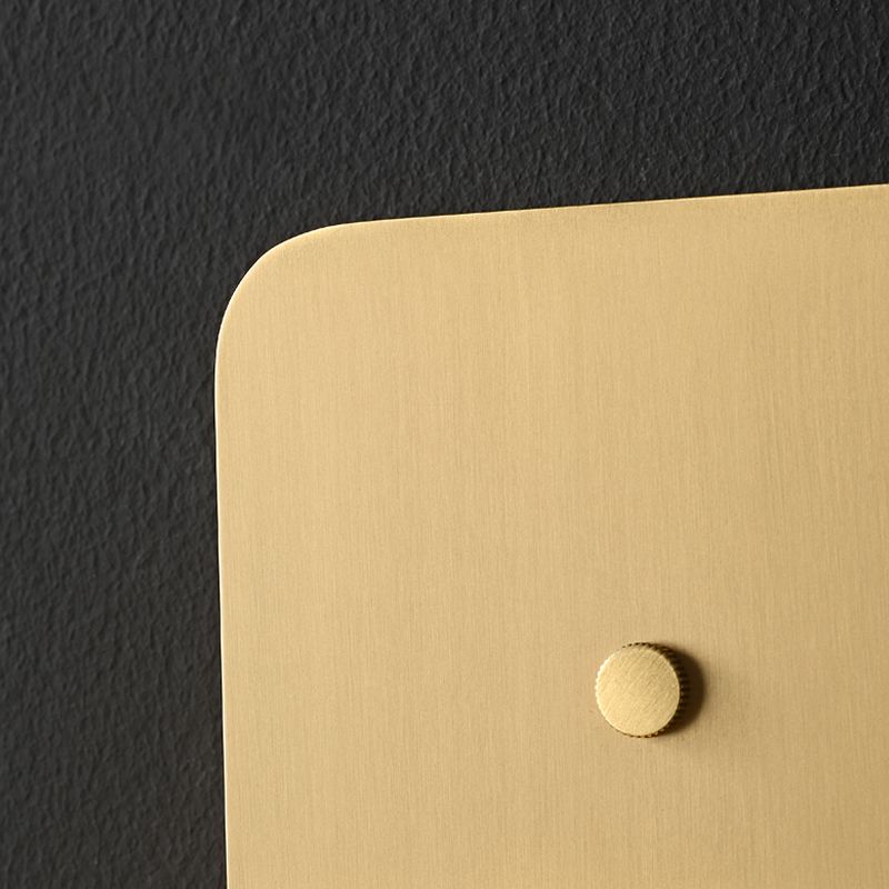 Modern Metal Wall Sconce Square Shape Wall Light with Glass Shade for Bedroom
