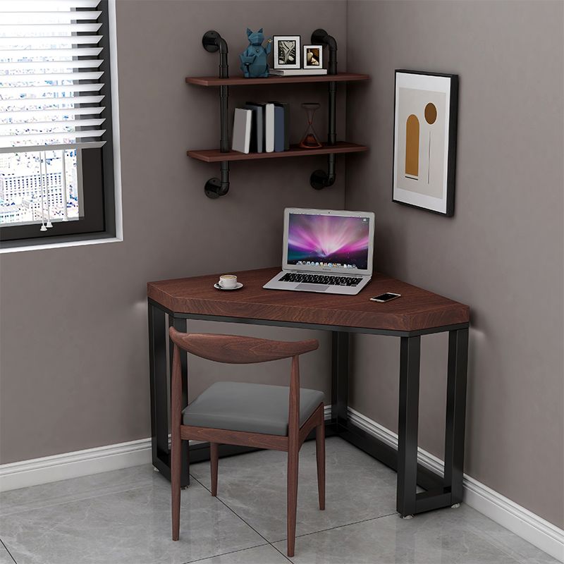 Modern Style Office Desk Solid Wood Home Use Writing Desk with Metal Legs