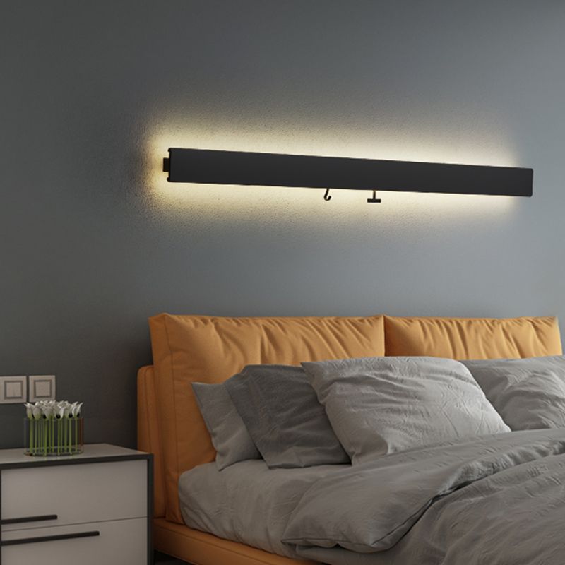 Luce da parete da parete lineare Light Seguit Light Aibliting Metal Sconce, navi senza decorazioni