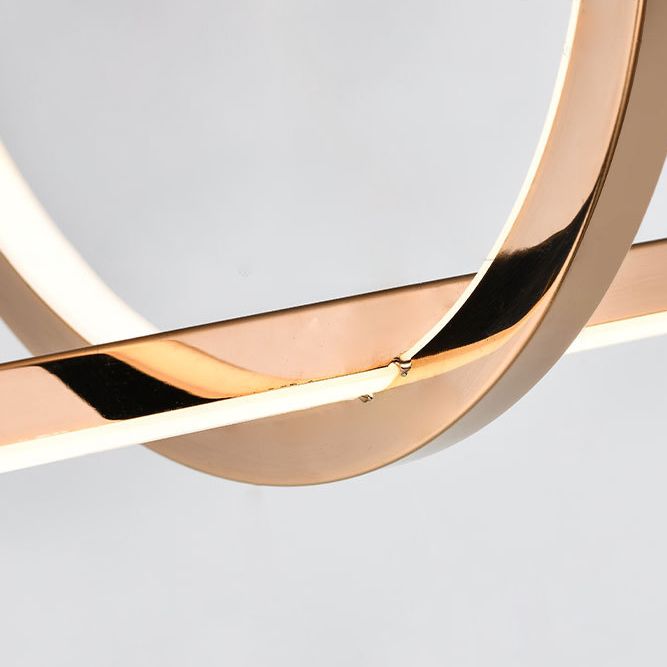 Luces de lámpara de araña de la isla Circle Simplicidad Simply acero inoxidable accesorios de iluminación de lámpara para comedor para mesa de comedor