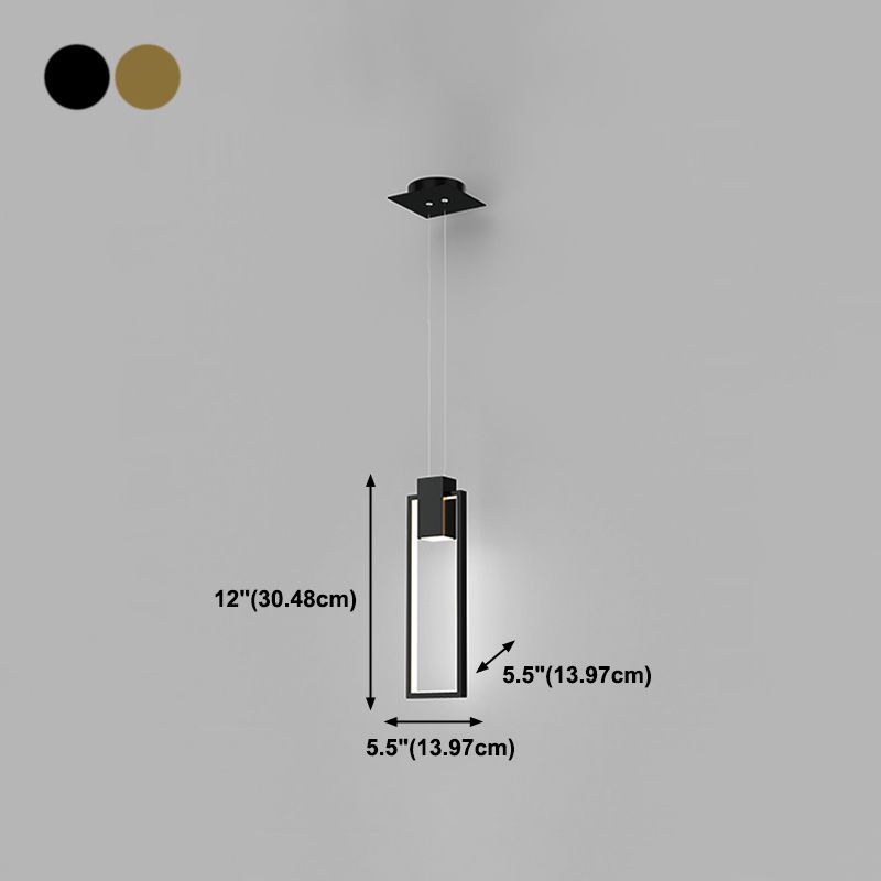 Zeitgenössischer Stil Rechteck Form Pendelleuchten Metallhängelampen