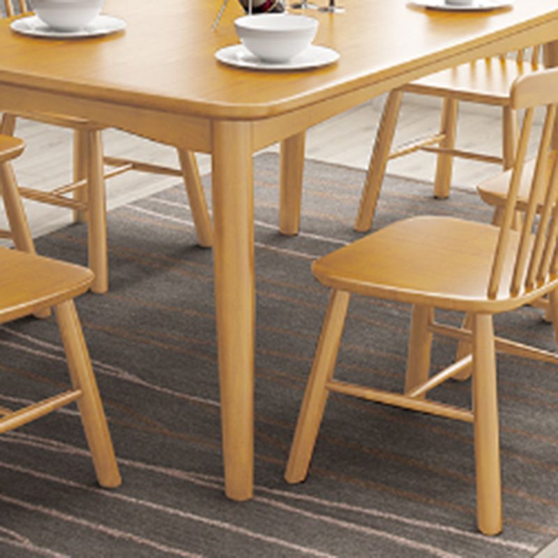 Contemporary 1/2/5/7 Pieces Furniture Rectangle Solid Wood Dining Room Set for Home