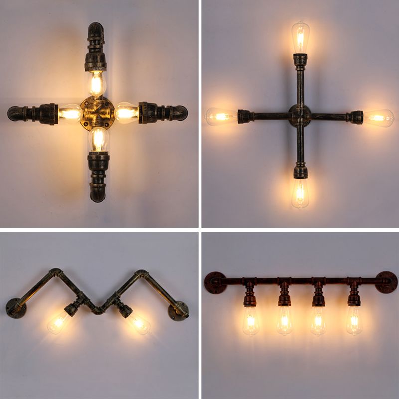 Industrielle Leitungsschatten-Wandmontage licht schmiedeeiseisernder Wandleuchte für Bar