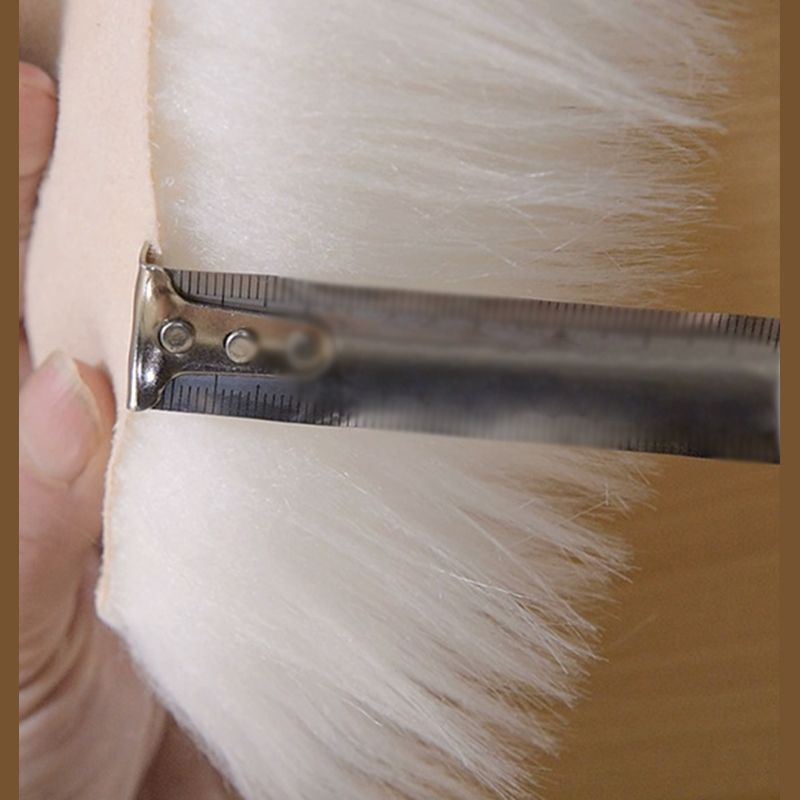 Ausgefallener weißer Teppich aus Plüsch-Polyester, einfarbig, pflegeleichter Teppich für die Inneneinrichtung