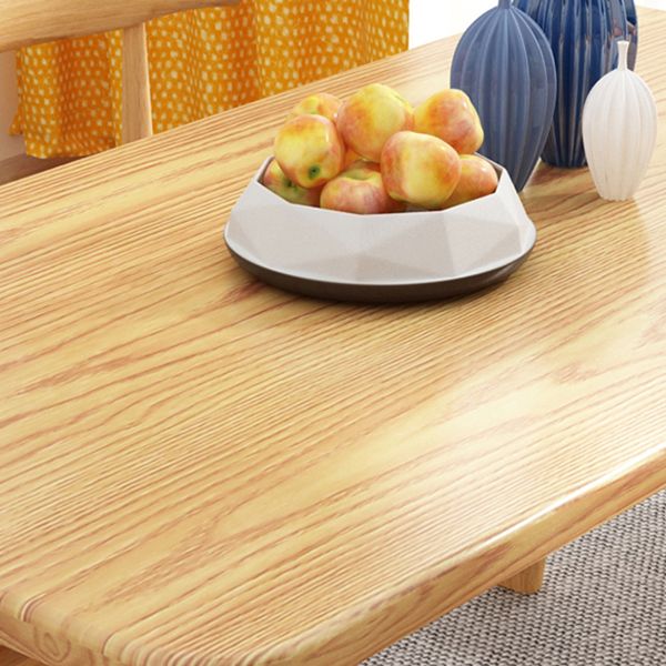 Contemporary Style Home Dining Table Rectangle Shape Dining Table with 4 Legs Base