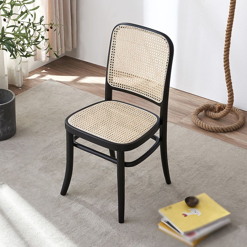 Modern Solid Wood Kitchen Dining Side Chair Opening Back Dining Side Chair