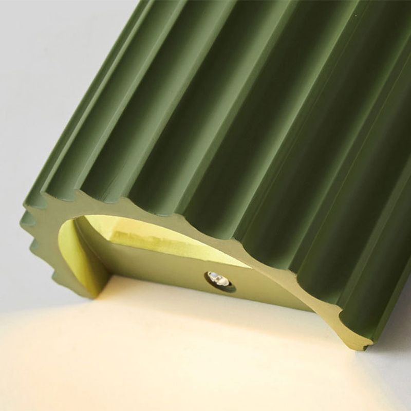 Resin Half Cylinder Shape Wall Sconce Modern Style 2 Lights Wall Light Sconce