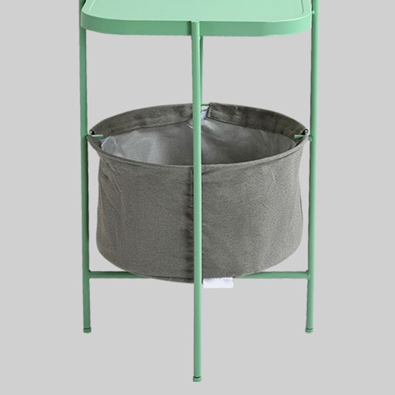 Tray Top Metal Coffee or End Table with Storage Four Legs Base
