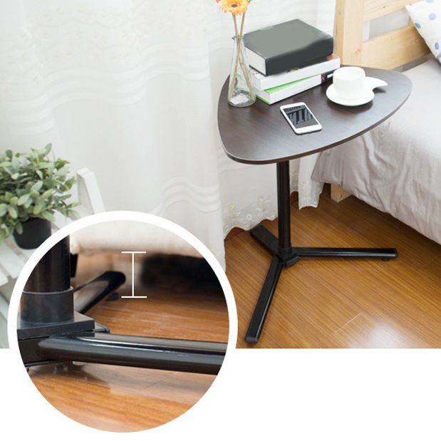 Contemporary Geometric Side End Table Metal Pedestal End Table