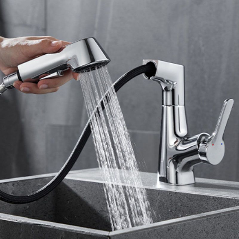 Modern Vessel Sink Faucet Brass Lever Handles Swivel Spout Bathroom Vessel Faucet