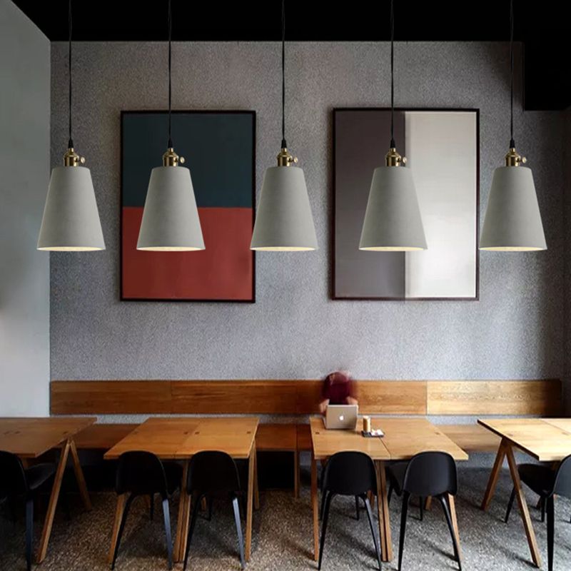 Créatif 1 Light Pendant Light Ciment suspendu luminaire pour le café