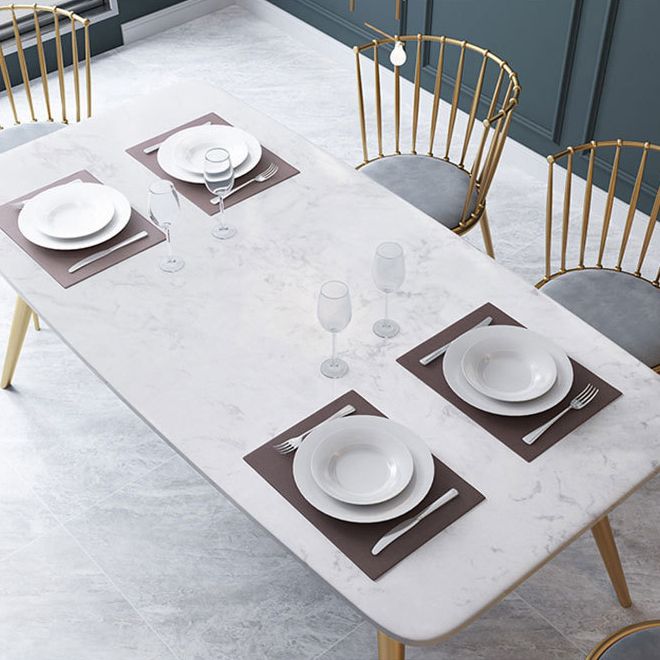 Glam Style Rectangle Dining Set 1/5/6 Pieces Dining Set for Dining Areas