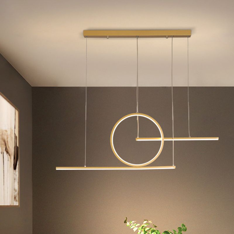 Modern Geometric Pendant Lighting Island Metals 3 Light Island Lights