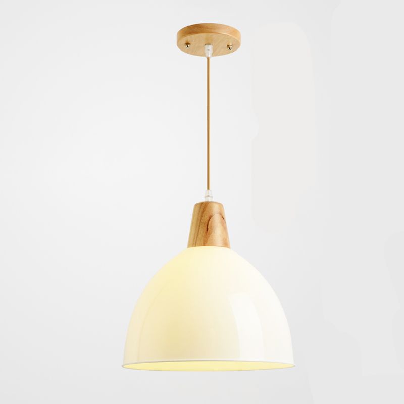 Bunte kuppelheizte helles modernes Stil Holz 1 Lichtanhänger für Esszimmer