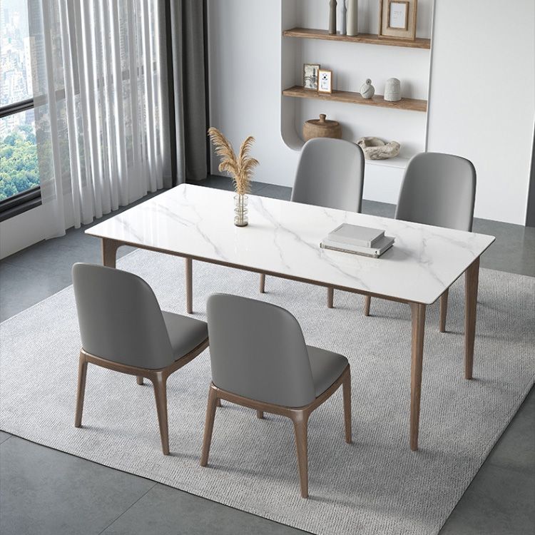 Medieval Modern 4 Legs Dining Table Stone Table for Dining Room