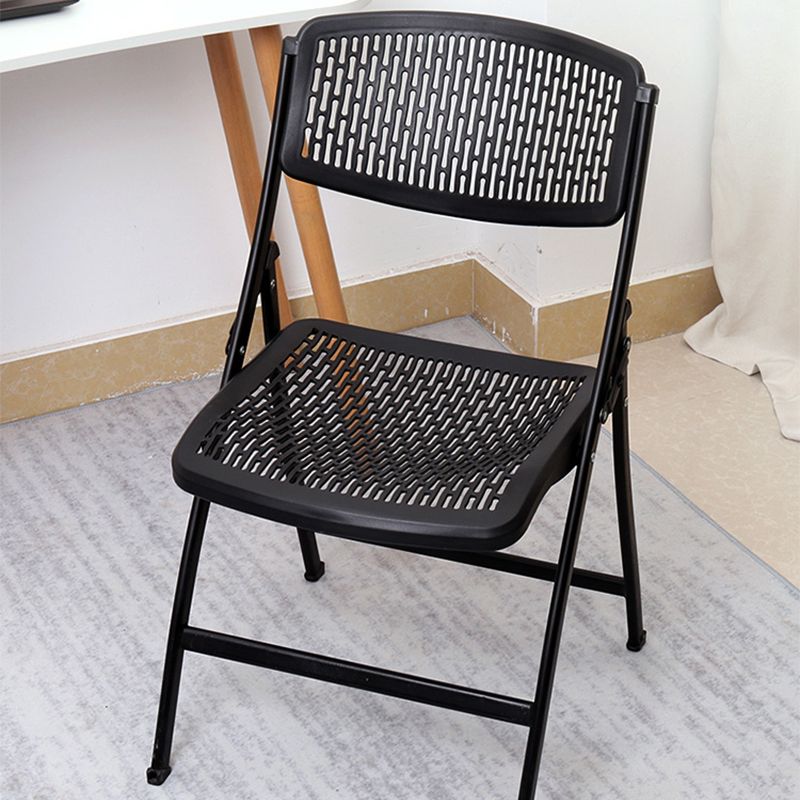 Modern Armless Conference Chair Plastic No Wheels Office Chair