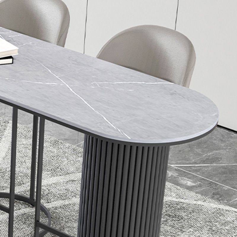 Stone Top Table Modern Style Bistro Pub Table for Dining Room