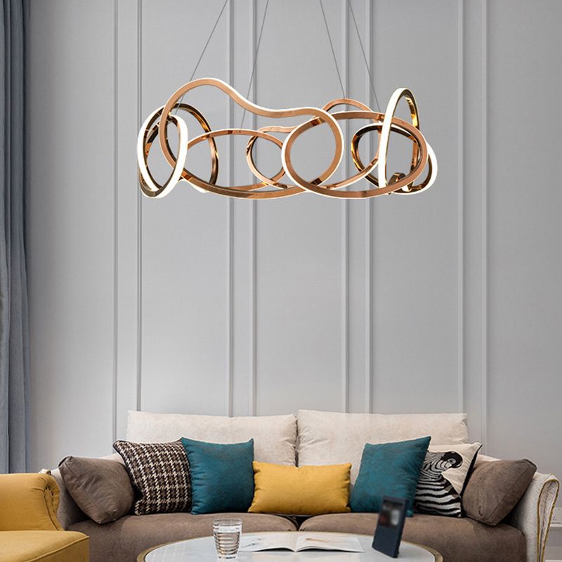 Lámpara lineal lámpara de lámpara de lámpara múltiple LED colgante para dormitorio para dormitorio