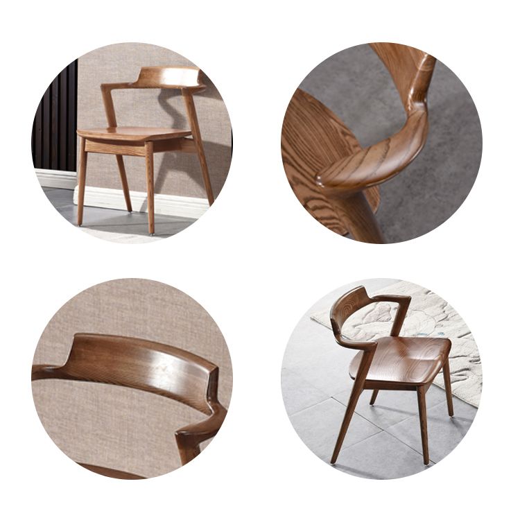 Solid Wood Dining Arm Chair Traditional Dining Accent Chair for Home
