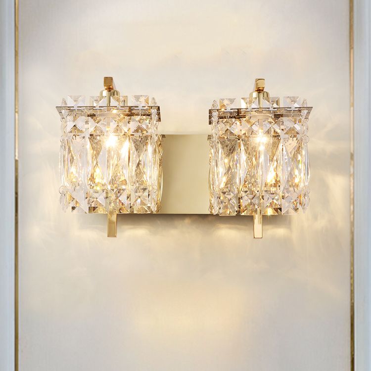 Crystal Squared Wall Lamp Sconce Modern Sconce Light Fixture for Bathroom