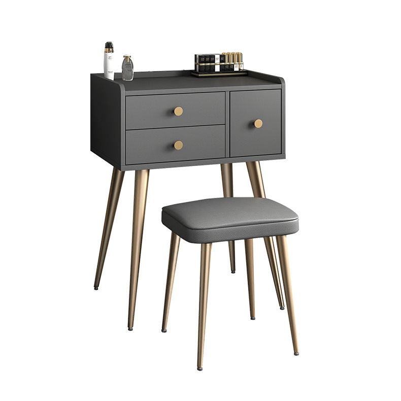 Contemporary Vanity Dressing Table 3 Drawer 30.7" Tall Makeup Vanity Desk Table