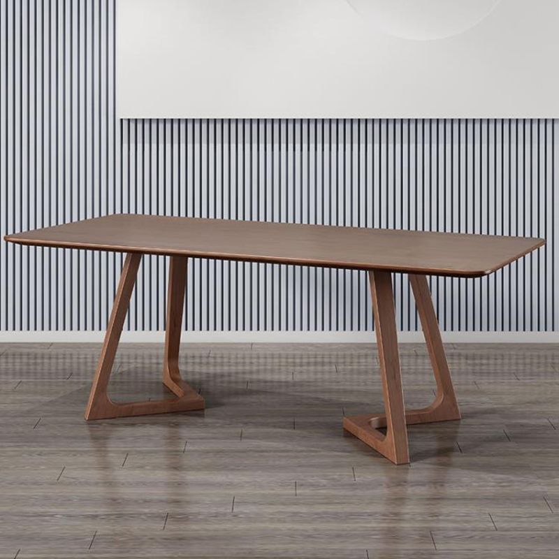 Brown Rubberwood Dining Set 1/4/5/6 Pieces Modern Dinette Set for Home