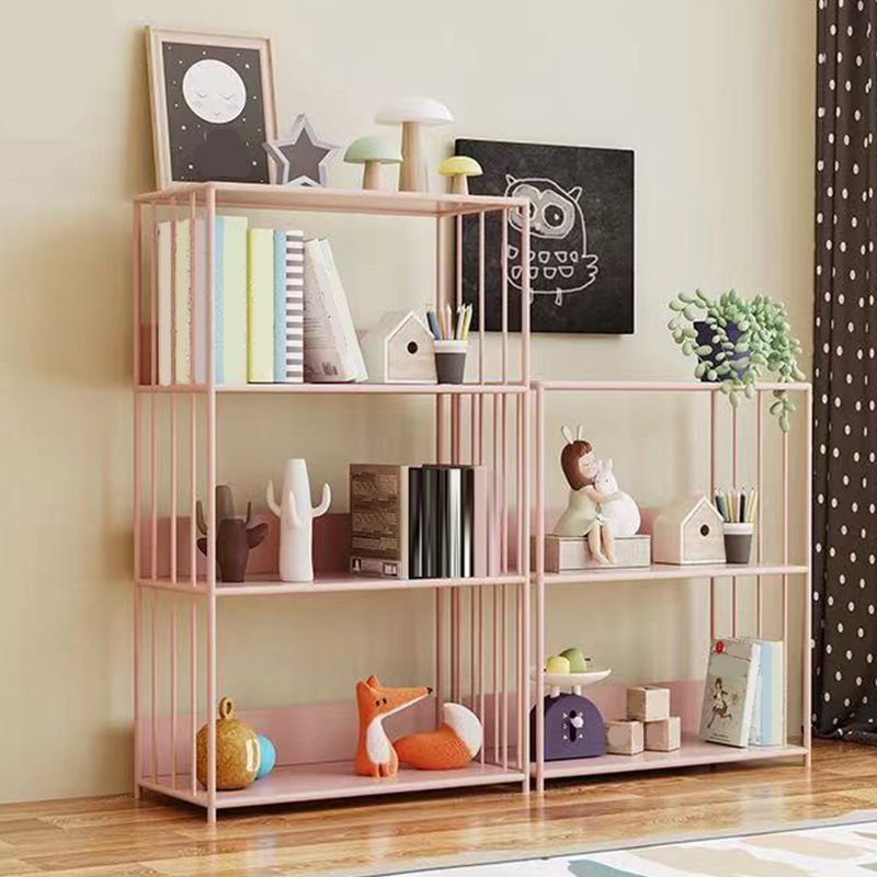 Scandinavian Metal Bookcase Standard Open Back Bookshelf with Shelves
