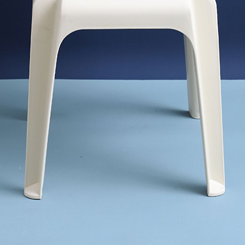 Silla de comedor escandinava sin brazos, sillas laterales de comedor apilables de plástico