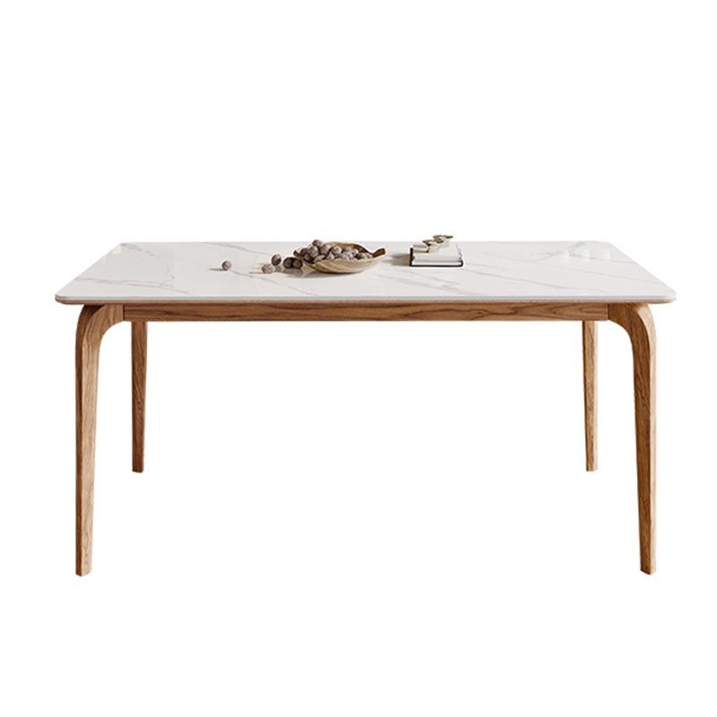 Rectangle Dining Table Solid Wood Base Dining Table for Kitchen