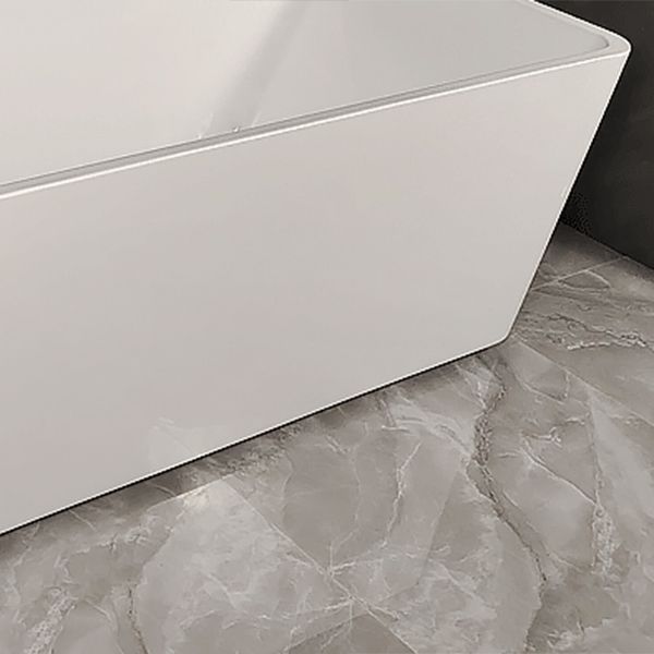 Back to Wall Soaking Bathtub Antique Finish Rectangular Modern Tub (Board not Included)