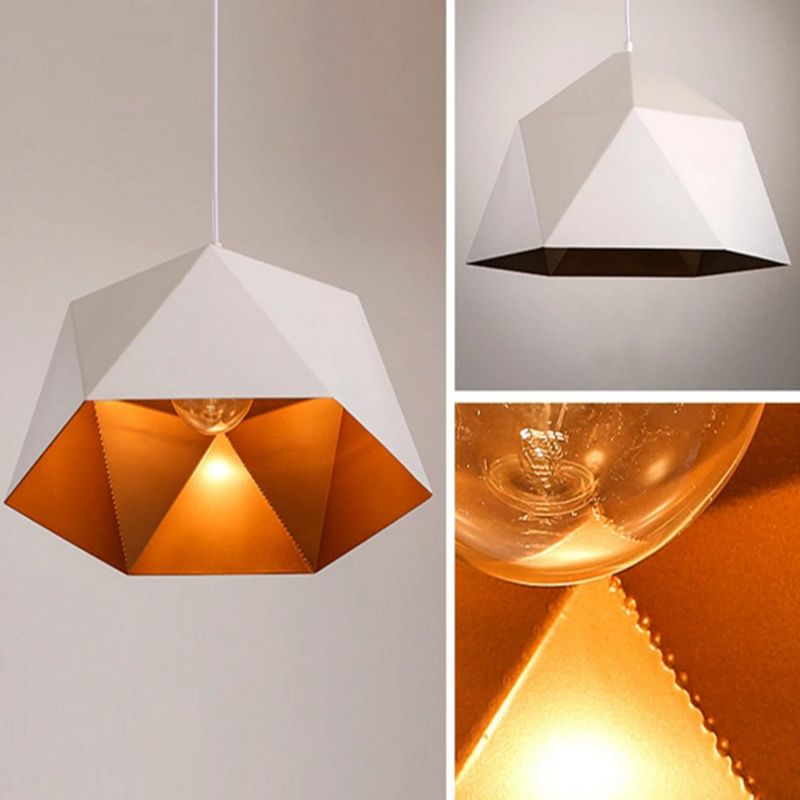 Geometrisch geformte kreative Metallhänge hängendes Licht Single Birne Moderner Stil Einfachheit Licht Beleuchtung Anhänger