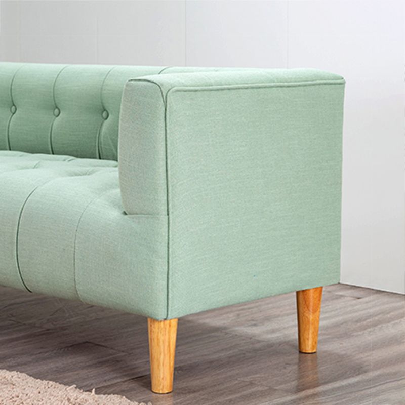 Modern Backrest Bedroom Bench Solid Wood Seating Bench with Upholstered