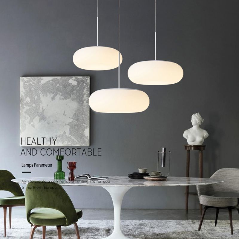 Minimalisme de la lampe susmimmand blanc LED PRENDANT PLAFICAUX acrylique pour salle à manger