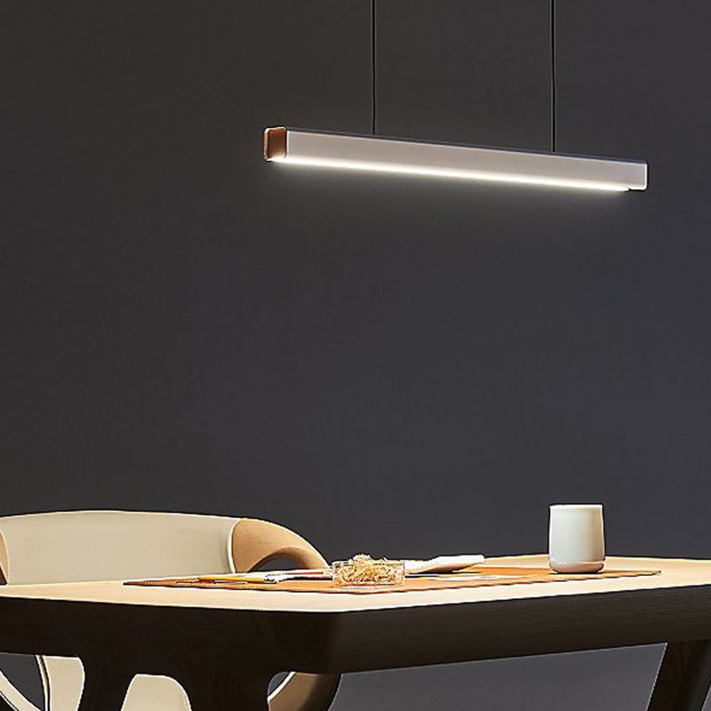 Luces de lámparas de araña de isla LED moderna Oficina de iluminación de islas lineales de minimalismo