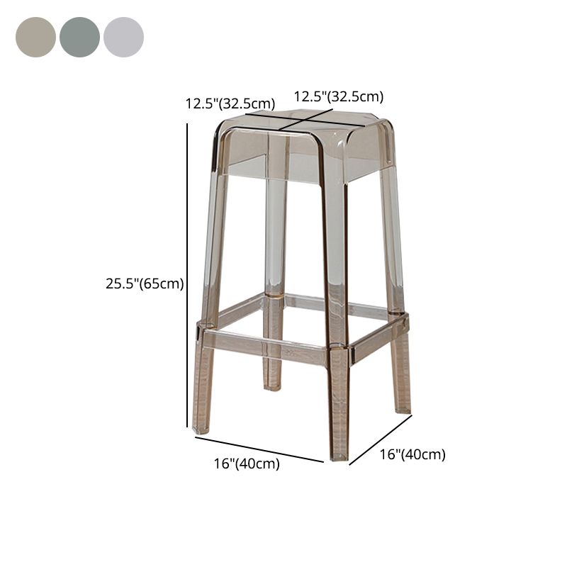 Nordic Style Stackable Barstool Transparent Plastic Bar Stool for Dinning Room