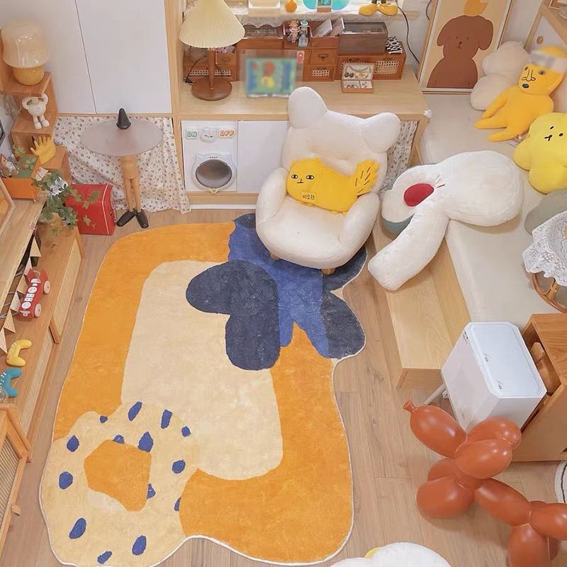 Tapis de bloc de couleur de nouveauté tapis moderne de Polyester tapis de zone amical d'animal familier pour la décoration à la maison